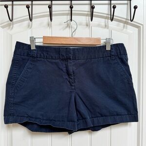 J Crew 100% Cotton Navy Blue Chino Shorts. Size 10
